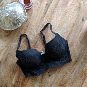 Body by Victoria Black Lace Demi Bra